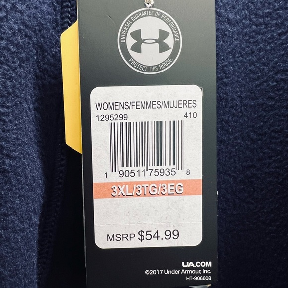 Under Armour UA Double Threat Armour Fleece Navy Pants 1295299-410 Size 3XL - Picture 10 of 10